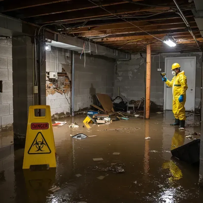 Flooded Basement Electrical Hazard in Watertown, MA Property